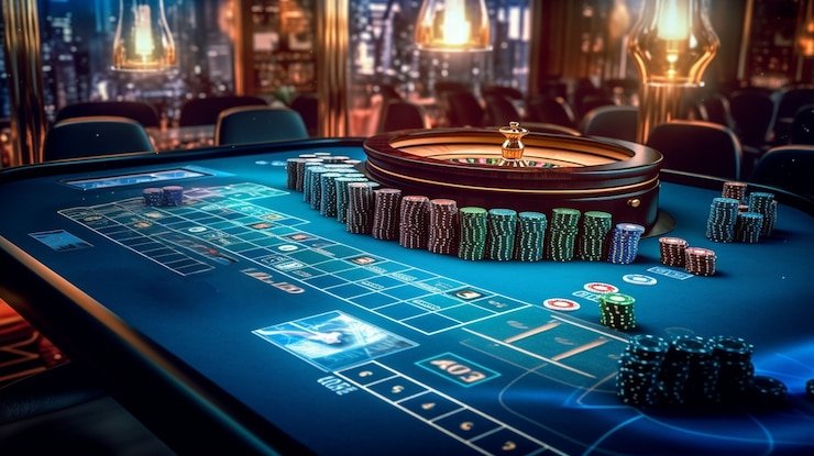 BandarQ live-dealer table on tepat4d login with betting positions and live banker feed